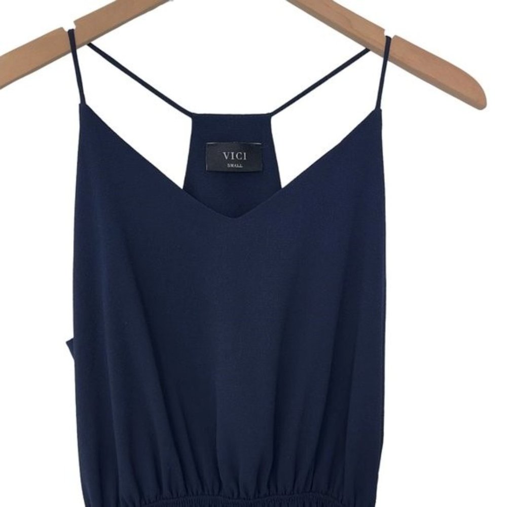VICI Karty Ruffle Tiered Dress - Navy - Small NEW - Picture 8 of 8